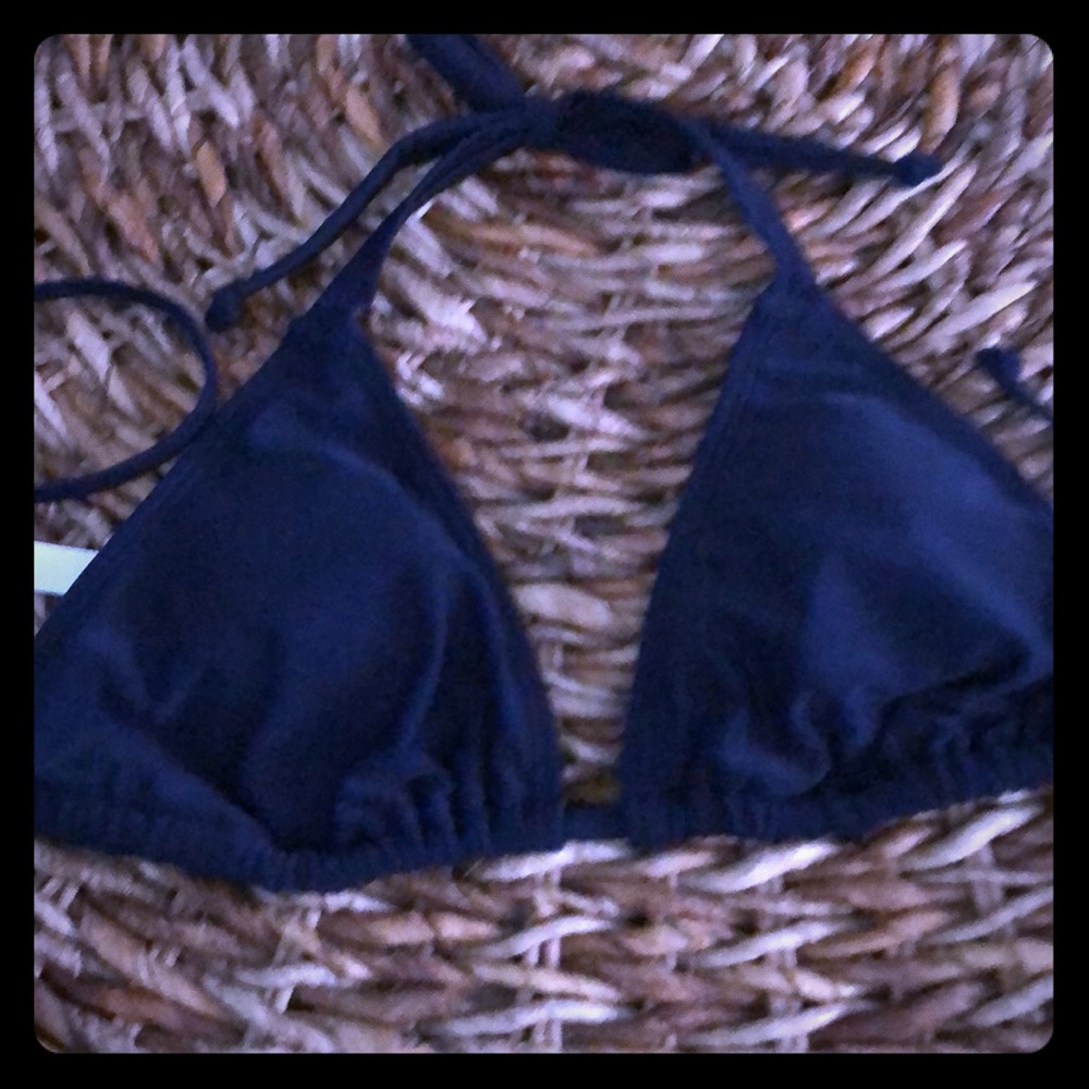 GAP NWT navy string bikini top with removable pads